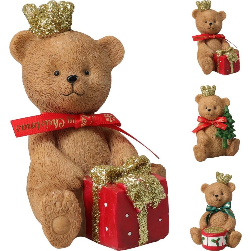 ORSO NATALE 12CM 3ASS